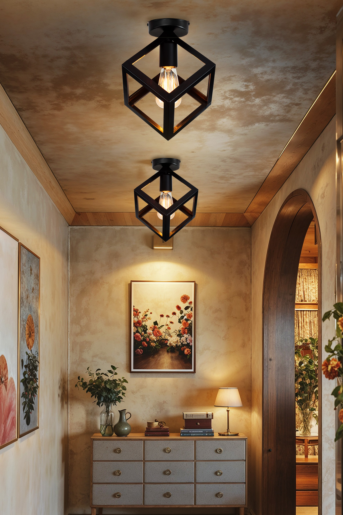 ASZ.1838 - Küp Tekli Plafonyer Siyah